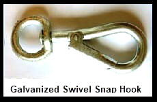 galvanized swivel snap hook